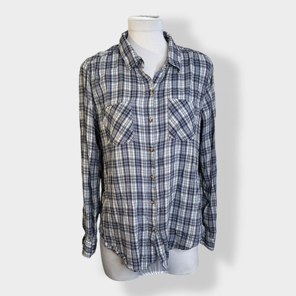 Lucky Brand‎ Blue Plaid Button Up Shirt